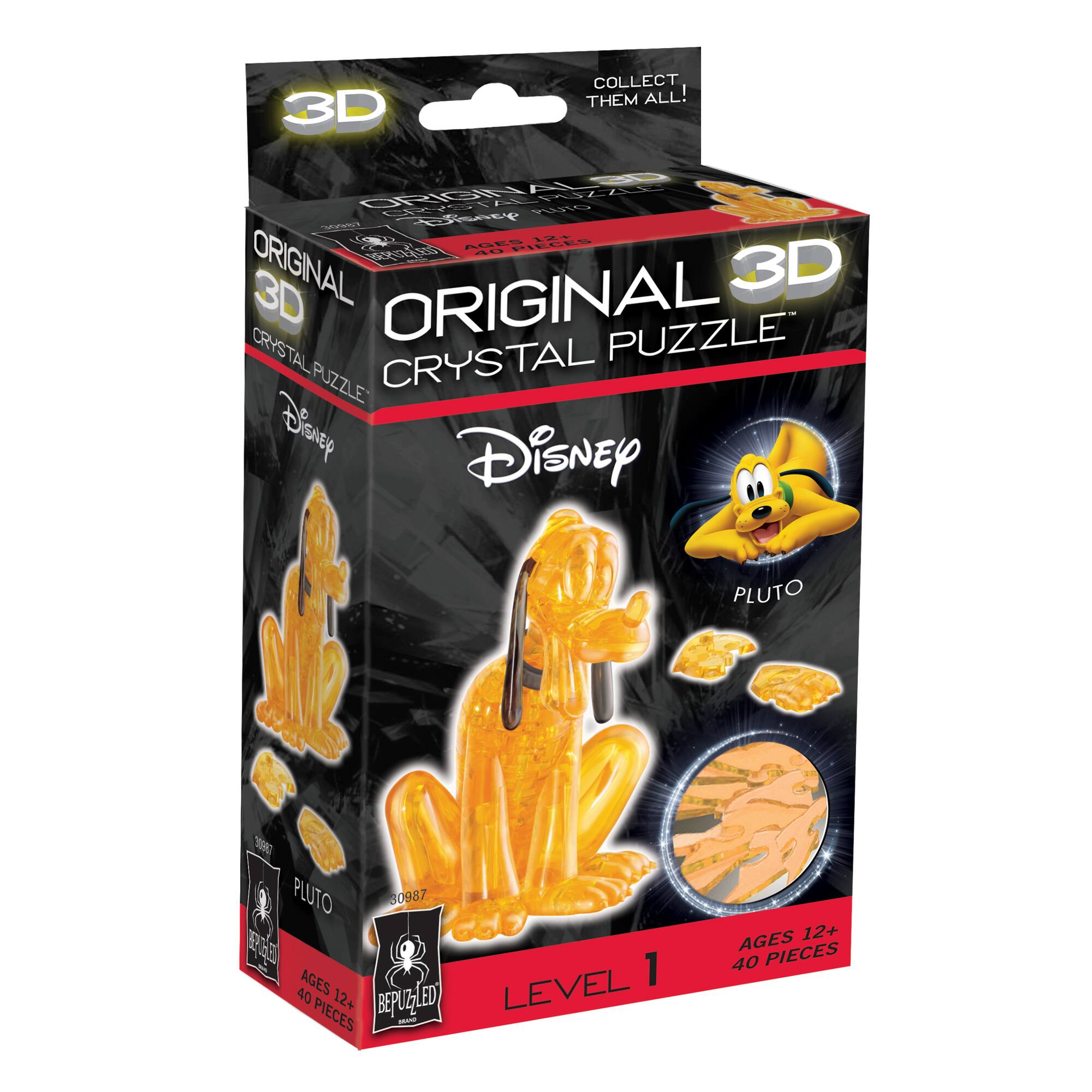 Original 3D Crystal Puzzle™ Disney Pluto 40 Piece Puzzle